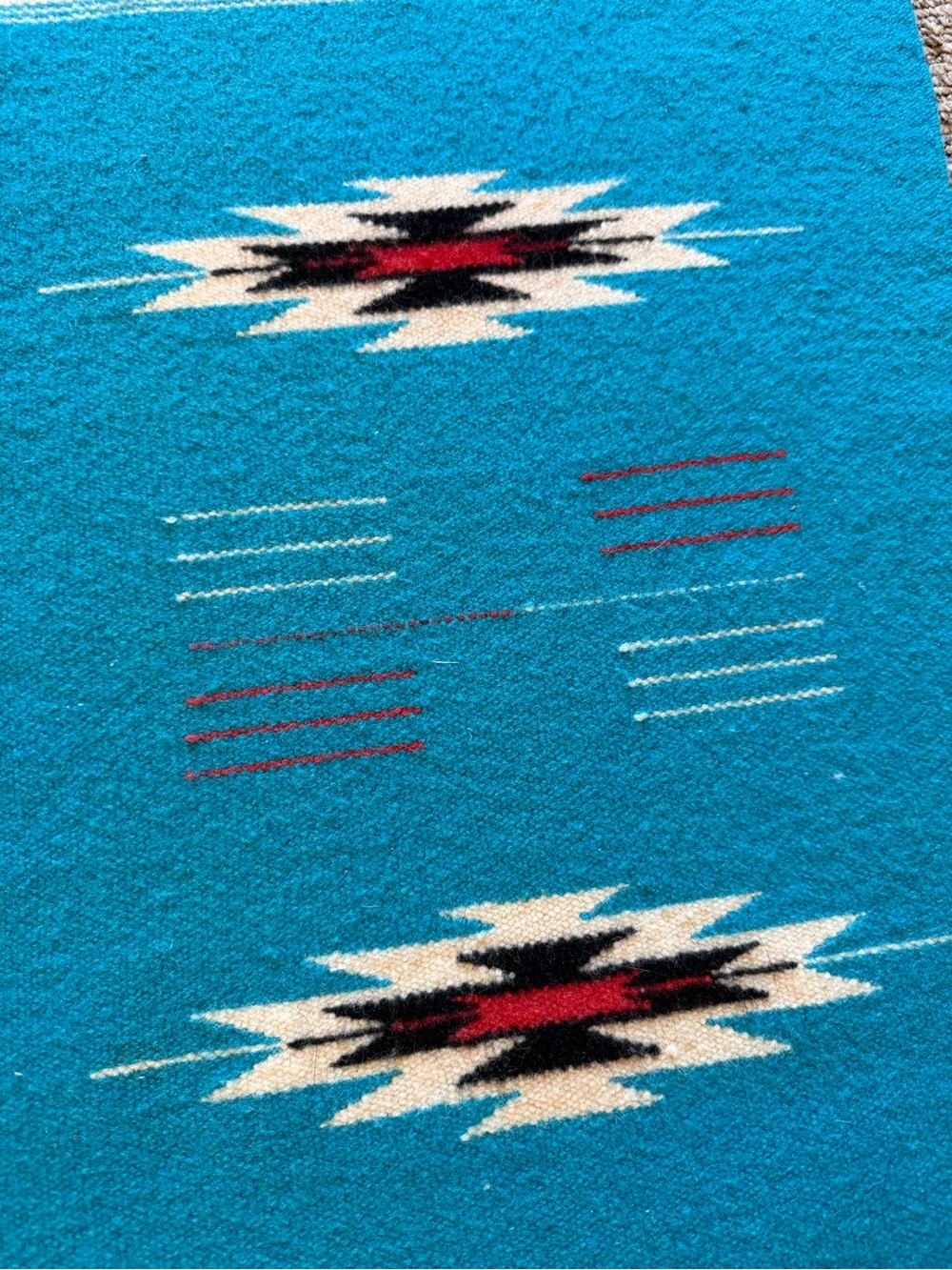 Southwestern Wool Table Runner Rug - Picture 2 of 3